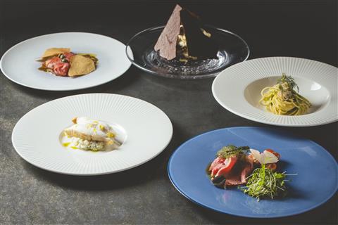 2泊目：ﾎﾃﾙ自慢の夕食：ｲﾀﾘｱﾝｺｰｽ（一例）